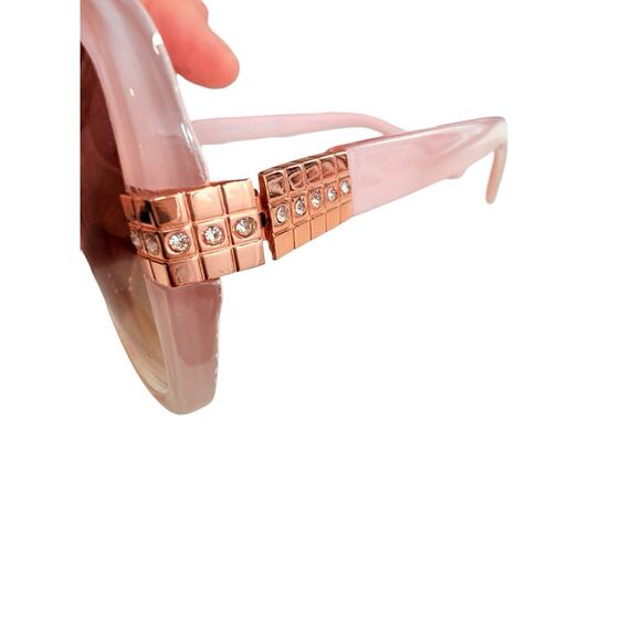 Vintage Kenneth Jay Lane KJL-41238 Blush Retro Sunglasses Jackie O Pink Bling main image 11